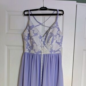 Elegant Lavender Floral Dress